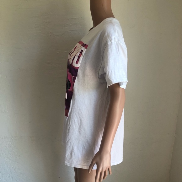 Barbie Women’s Size L White Raised Graphic Printed Shirt Weekend Vibes Casual - Picture 4 of 16